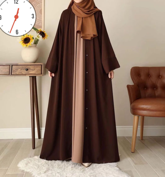 Chocolaty Abaya With inner attached &amp; Stoller