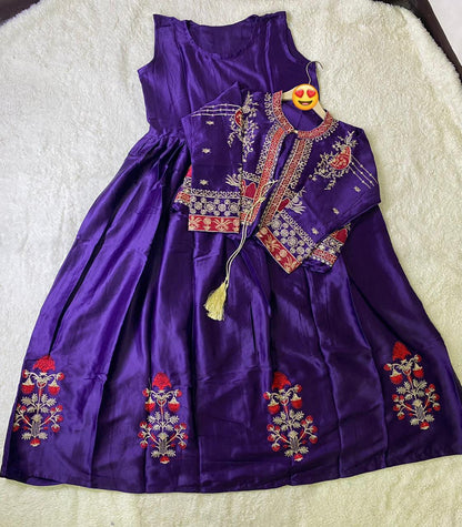 Embroidery Bunch Maxi With Emb Separate Koti 2 Pcs