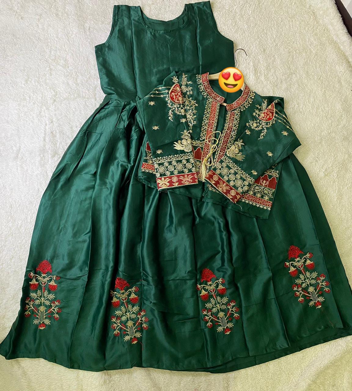 Embroidery Bunch Maxi With Emb Separate Koti 2 Pcs