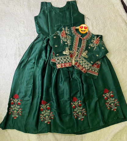 Embroidery Bunch Maxi With Emb Separate Koti 2 Pcs