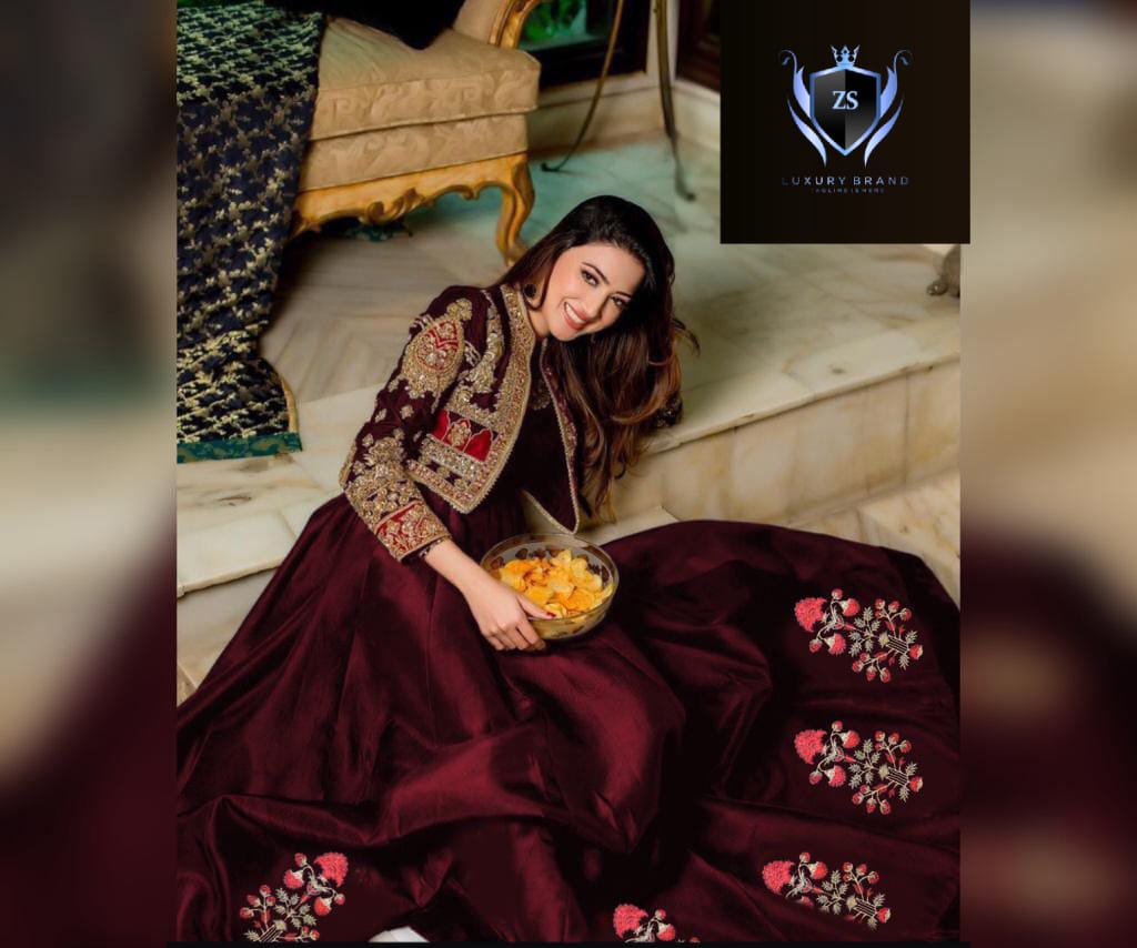Embroidery Bunch Maxi With Emb Separate Koti 2 Pcs